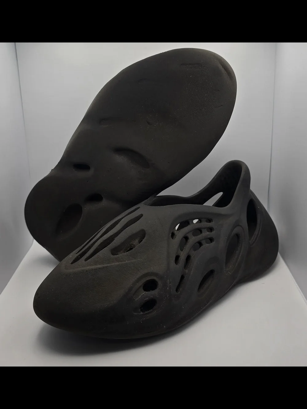 Adidas Black Sculptural Slip-On Foam Shoe